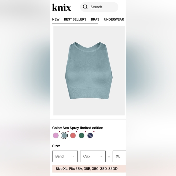 Knix Good To Go High Neck Seamless Bra - Picture 4 of 4